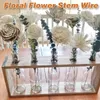 Fleurs décoratives 100pcs tige de fleur artificielle simulation flexible décoration de mariage pliable