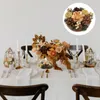 Portacandele Decorazione per tavolo da pranzo Candeliere natalizio Supporto per feste Portacandele Decorazioni ornamentali Delicato fiore artificiale