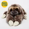 Sloth Bear Anime Cute Bradypode Plushie Folivora Plush Toys Livselike Djur Simulering fylld dockor leksaksgåvor Kid 240325