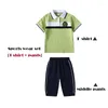 Kläder set design sommar barn kläder kort ärm t shirt passar barn sport slitage set skol uniform dagis sport