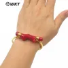 Bangles WTB568 Speciale Lady Bangle Bellissimo Bangle di corallo rosso Open Women Women Jewelry Coral Bangle 58mm 58mm