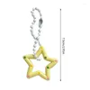 Chaveiros Único Hollow Star Keychain Mochila Carm Elegante Dot Charm Keyring Acrílico para Mulheres Menina Adolescente