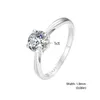 U 1CT Solitaire Ring Simple 4 Prongs Round Cut Briliant Lab Diamond for Women Engagement Wedding Jewelry Gift 240402