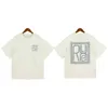 Rhude Mens wydrukowane krótkie rękaw 2023 American Street Fashion Youth Para T-shirt