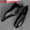 Chaussures décontractées pour hommes d'affaires grande taille 37-46 homme confortable à la mode en cuir véritable mocassins antidérapants mocassins pour hommes