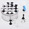 2024 Manicure Chessboard Plate حامل الكريستال GEM Base Stand Stand Lotus Seat Manicure Chessboard - للحصول على حامل لوحة الأظافر الشطرنج