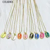 Colares Pingente 10 Pcs Moda Colorida Shell Forma Colar Linda Jóias Womon Sunmmer Cor Mulheres Neckalce 52545