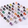 Boucles d'oreilles Bracelet Bijoux 50pcs Promotion Limitée Champignon Statue Pierre Ornements Chakra Perles Orner Plante Réservoir Gem Cristal Fabrication Fen Dhxdk