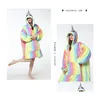 Womens Sleepwear Home Printed Lazy Clothes Plover Fleece Hooded Tv Blanket Outdoor Function Cold-Proof Clothing Tracksuit Drop Deliver Dhs6U