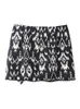 Skirts 2024 Vintage Summer Women Printed Bow Fashion Causal Back Zipper Mini Chic Folds