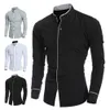 Fabuleux chemise masculine coupe loisirs couleur unie printemps tout assorti mince hommes pour un usage quotidien 240322