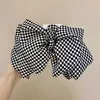 Chessboard Large Bowknot Hair Clip Womens Net Red High Grade Spring Headdress Back Head Ponytail Accessories