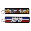 Porte-clés Longes Différents types de dessins animés Cool Key Tag Broderie Fobs pour motos voitures sac à dos porte-clés mode anneau GI OTC1D