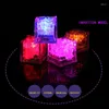 Moldes de cozimento 12pcs Bar KTV Luminous Ice Square Toy LED Sensor de água colorido branco