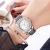 Gedi Light Luxury Full Sky Star Square Alloy Watch, Niche High-End Watch, Steel Band Trendy Women's Watch