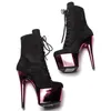 Dance Shoes Fashion Sexy Model Shows PU Upper 17cm/20CM/10Inch Women's Platform Party High Heels Pole Boots 178