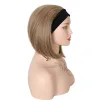 Wigs Straight Short Bob Headband Wig for Women 1B P4/30 Ombre Blonde Highlight Wig with Headband Heat Resistant Fiber Daily Cosplay