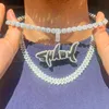 Argento massiccio 8mm 12mm di larghezza con catena a maglie cubane con diamanti Moissanite GRA di colore D per collana hip-hop da uomo rapper