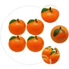 Party Decoration 4 Pcs Artificial Plants Fruit Ornaments Oranges Fake Desktop Simulation Models Pography Props With Leaves