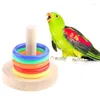Autres fournitures d'oiseaux Parrot Mini Desktop Ring Game Jouet Formation pour perruche Cockatiel Conure