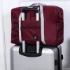 1 st rött/marinblå/grön multifunktionell fällbar resväska enkel axel hand bagagepåse stor kapacitet bagage lagring vattentät