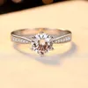 Pierścień Moissanite Designer Projektant biżuterii luksusowy pierścień dla kobiety luksus 2024