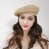 Beralar Şapka Kadın Beret Femme Bahar Yaz Şapkaları Moda Modaya Düzenli Nefes Alabilir Örme Ressamlar Cap Casquette Casual Gorro