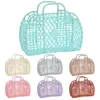 Storage Bags Women Jelly Bag Plastic Beach Purses Vegetable Basket Portable Tote Vintage Festive Party Shopping Handbags