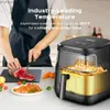 Air Fryers 6.8QT 11-i-1 Digital Air Fryer Oven AcoT med synligt fönster 100 recept stöder kundanvändningsbar matlagning 100 till 450 y240402