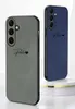 Casos de telefone celular Caixa personalizada de nome personalizado para o Samsung Galaxy A14 A34 A54 5G S22 S23 S24 Ultra Plus Cover de couro fosco 2442