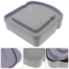 Bouteilles de rangement 4 PCS Sandwich Boîte à pain extérieur Conteneur en plastique Conteneur en plastique Portez des boîtes scellables en fibre de bambou pour les enfants