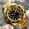 Ceramic Luxury Watch Bezel Black Dial Dial Strap Strap II Cerachrom Gold Case Band 40mm Men Automatic Watches Designer Relvinhas de pulso à prova d'água 2FL5