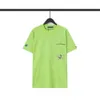 Designer Luxury Chaopai Classic 2023 New street graffiti cartoon fruit green fluorescent yellow short-sleeved T-shirt regardless of gender style