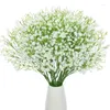 Decorative Flowers 58cm White Gypsophila Artificial Wedding DIY Bouquet Decoration Arrangement Plastic Babies Breath Fake Flower Home Decor