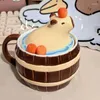 Tazze 3d kawaii balneary capybara tazza in ceramica manico rotondo per bevande da bevande coperto di tè latte di latte di compleanno regalo di compleanno arredamento desktop