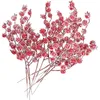 Dekoracyjne kwiaty 10 szt. Dekoracje ślubne choinka czerwona owoce po rekwizyty matowe dekory wieczorowe przyjęcie kraba łodygi bankietu