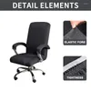 Chair Covers Water Repellent Stretch Office Cover Elastic Computer Seat Case Gaming Armchair Slipcovers With Armrest L/XL