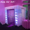 Party-Dekoration, 1,2 m, mit Tür, LED, aufblasbarer PO-Stand, Hintergrund, Würfel, lustiges Zelt für Hochzeit und Werbeverkauf