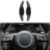 Fibra de carbono paddle shifters garfo para audi rs3/rs4/rs5/rs6/rs7 volante engrenagem paddle acessórios interiores