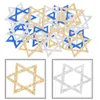 Bougeoirs 50 PCS Décorer Hanoukkah Decoration Star Table Scatter Tissu Party Party Party