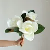 Decorative Flowers High-End Laminated Single-Head Large Simulation Magnolia Plastic Fake Flower Wedding Engineering Landscaping Accessories