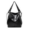 черная сумка из мягкой кожи, роскошные большие сумки-бродяги, дизайнерский кошелек, сумки через плечо, женские повседневные простые большие сумки для покупок, ручная сумка для женщин