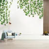 Fleurs décoratives 12 pcs 200 cm vert vigne soie lierre artificiel suspendu feuille guirlande plante grimpante maison mariage salle de bain jardin décoration