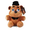 Freddie 1-10 Cartoon Game Plush Toy Carcher's Five Nights Children's Gift Doll Plush Doll Brown Bear-18-25cm