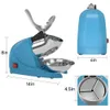 OKF Barbeador Prevenção contra respingos Elétrico de três lâminas Cone de neve Hine Aço inoxidável raspado 380 W 300 Lb / h Disjuntor doméstico e comercial com picador de gelo (azul)