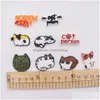 Peças de sapato acessórios atacado 100pcs pvc kawaii animal eu amo gatos pessoa sandálias fivela encantos meninos meninas decorações para botão dhssi