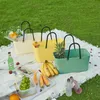 Cestino portatile in plastica per frutta e verdura da picnic, in tessuto anti rattan, per riporre oggetti vari