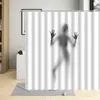 Rideaux de douche femmes ombre motif rideau sexy fille portrait peinture tissu imperméable salle de bain pour la décoration de la maison avec crochets