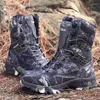 Zapatos de Fitness para hombre, botas de combate de camuflaje impermeables para escalada al aire libre, senderismo en la jungla, caza, entrenamiento militar, bota táctica alta