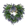 Decoratieve Bloemen Valentijnsdag Hartkrans Met Strik Moeder Lavendel Voor Buiten Binnenmuur Huwelijksverjaardag